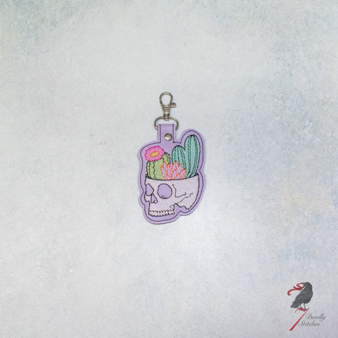 Cacti Skull Keychain