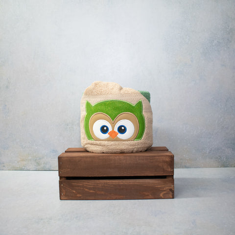 Owl Hooded Bath Towel